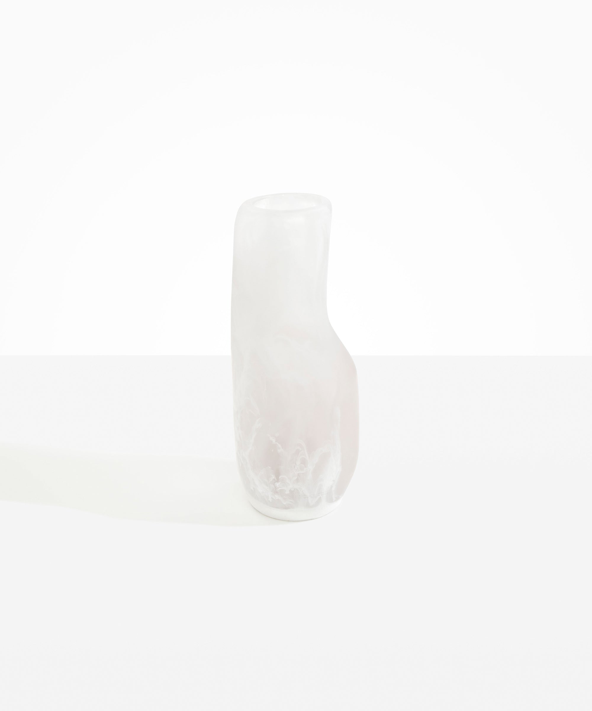 Dinosaur Designs Medium Studio Vase in Snow Swirl color resin