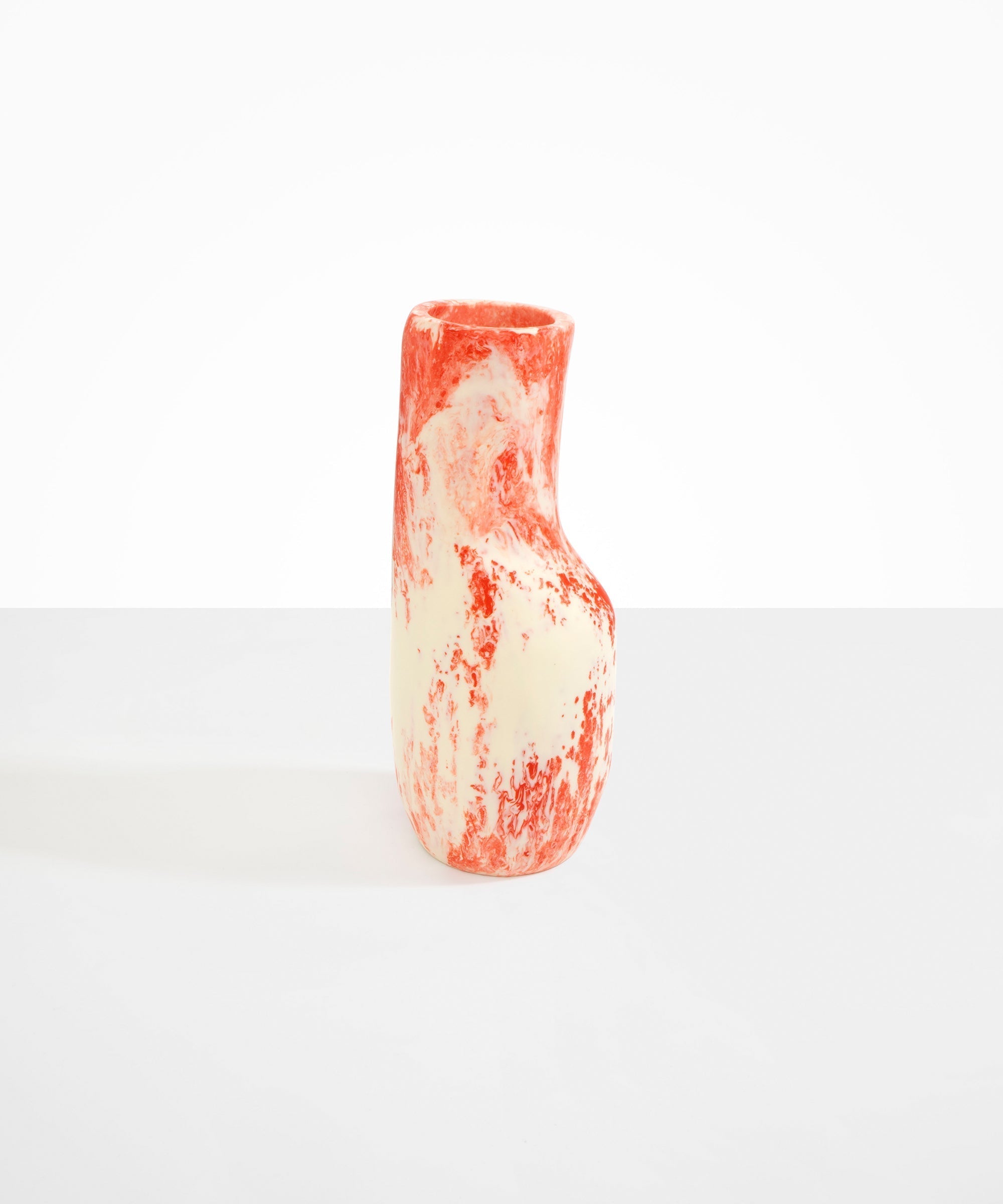 Dinosaur Designs Medium Studio Vase in Strawberry Colour resin.