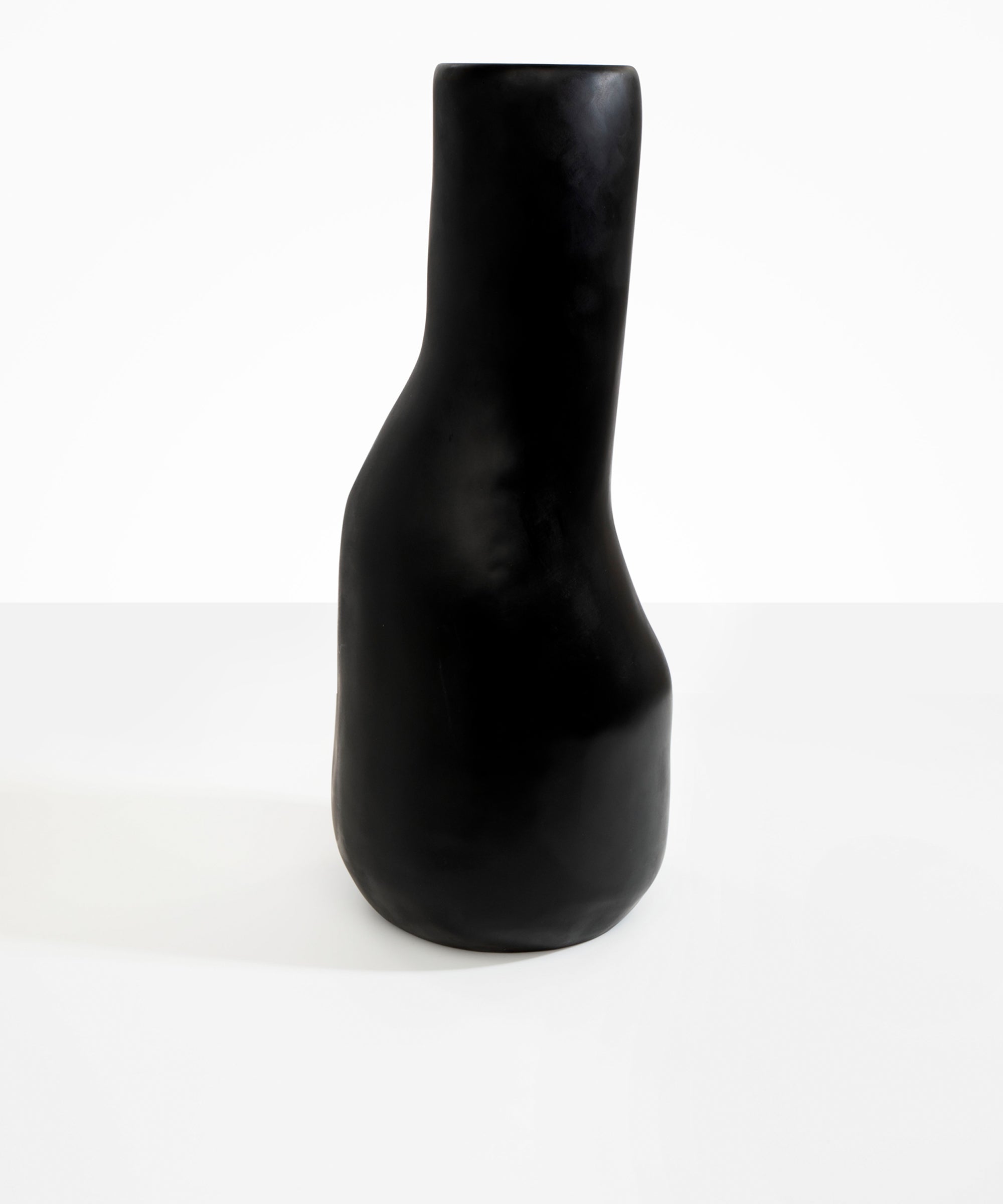 Dinosaur Designs Tall Studio Vase in Black Colour resin.