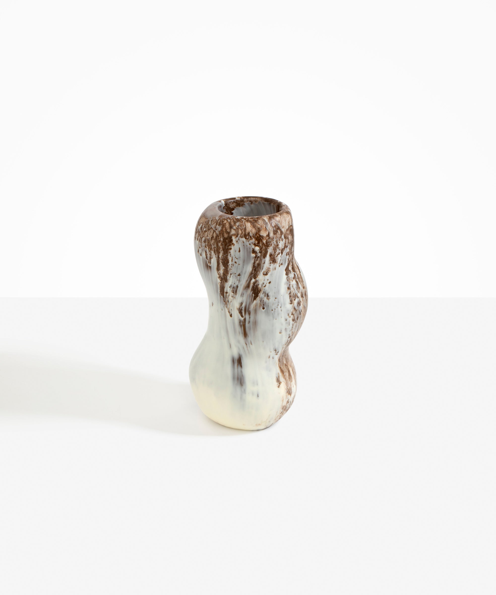 Dinosaur Designs Medium Valley Vase in Cappuccino Colour resin..