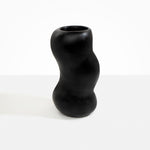 Dinosaur Designs Valley Vase in Black Colour resin..