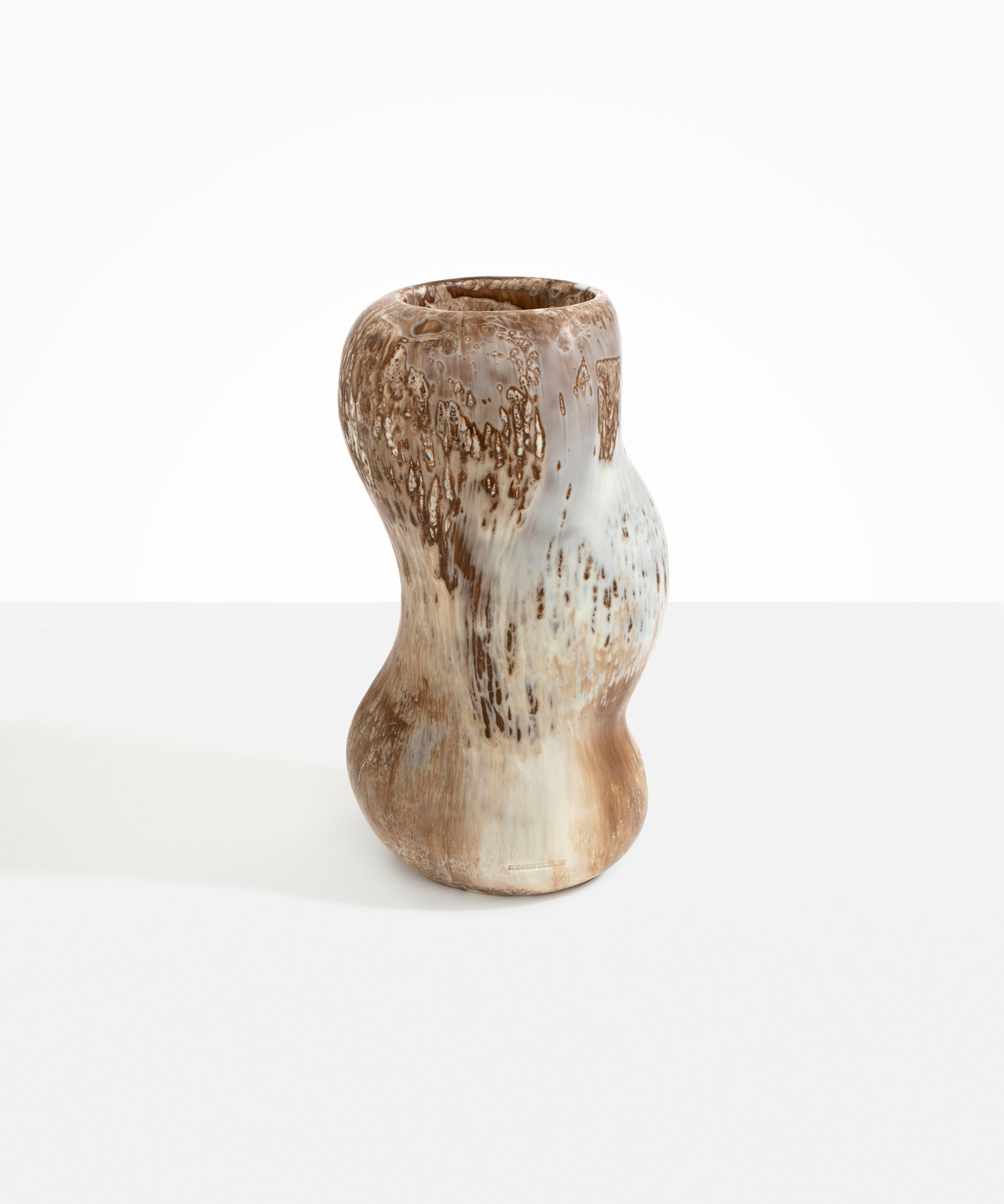 Dinosaur Designs Valley Vase in Cappuccino Colour resin..