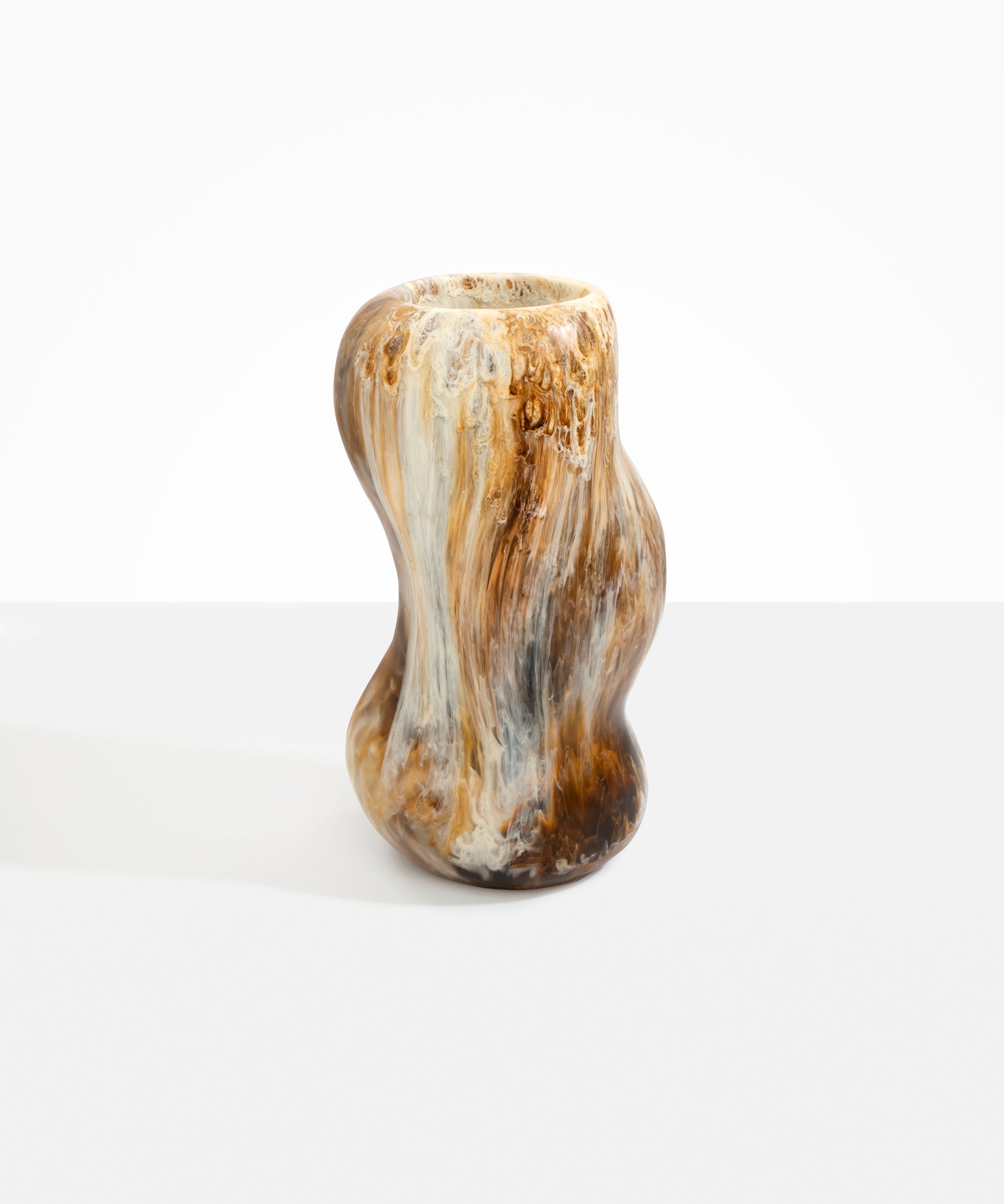 Dinosaur Designs Valley Vase in Light Horn Colour resin..