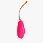 Dinosaur Designs Pebble Keyring Keychains in Flamingo color resin 